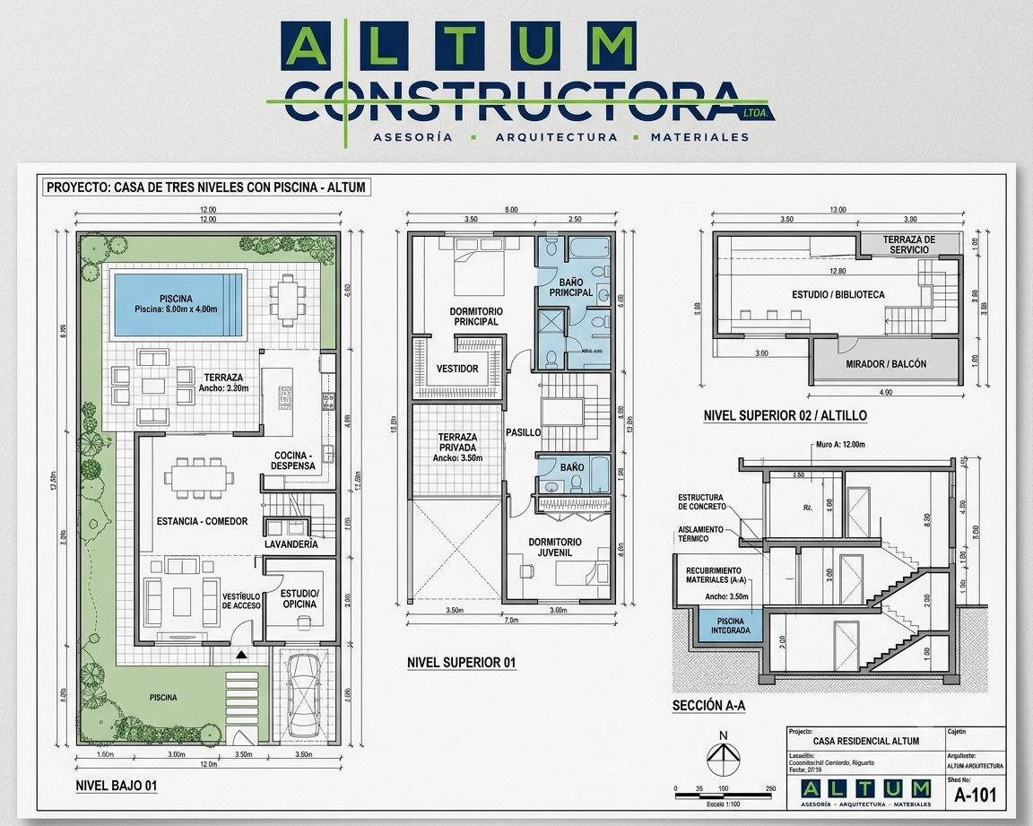 Plano arquitectónico ALTUM